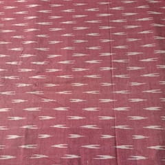 Light Pink Colour Cotton Ikat Fabric