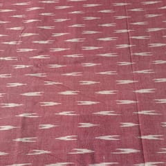 Light Pink Colour Cotton Ikat Fabric