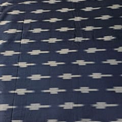Navy Blue Colour Cotton Ikat Fabric