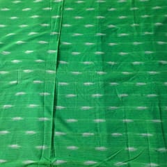 Green Colour Cotton Ikat Fabric
