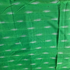 Green Colour Cotton Ikat Fabric