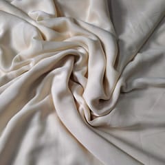 Cream Colour Poly Satin Fabric (N136L)