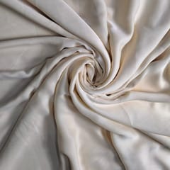 Cream Colour Poly Satin Fabric (N136L)