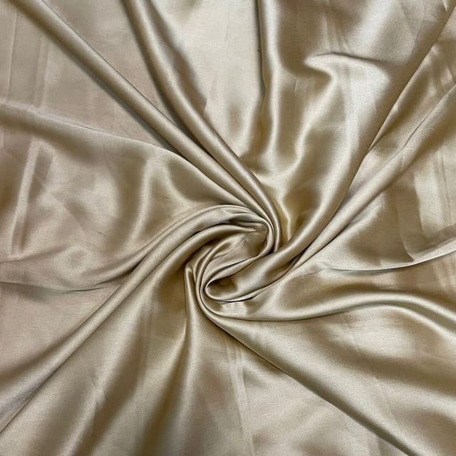 Light Gold Colour Poly Satin Fabric (N135)