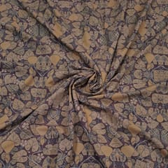 Beige Colour Demin Lycra Printed Fabric