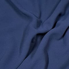 Navy Blue Colour Pearl Georgette Fabric (N266)