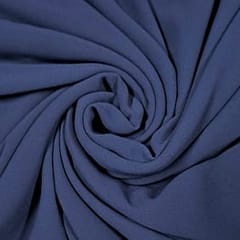 Navy Blue Colour Pearl Georgette Fabric (N266)