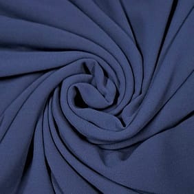 Navy Blue Colour Pearl Georgette Fabric (N266)