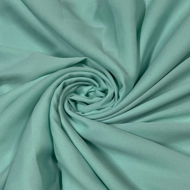 Sea Green Colour Triple Georgette Fabric (N101LL)