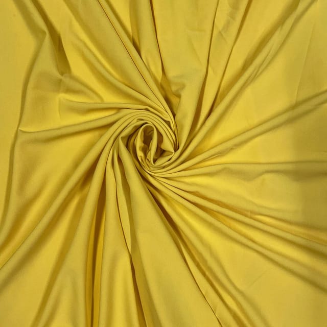 Yellow Colour Moss Crepe Fabric (N140)