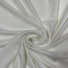 White Colour Moss Crepe Fabric