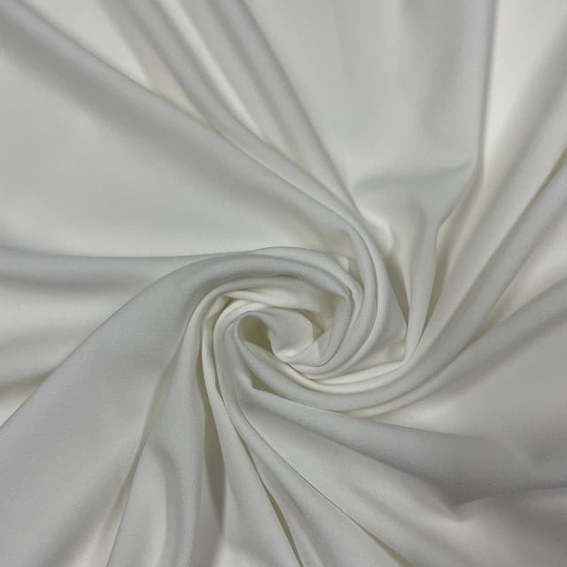 White Colour Moss Crepe Fabric