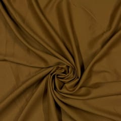 Dark Mustard Colour Moss Crepe Fabric (N177)
