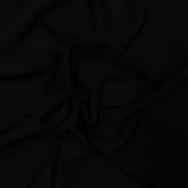 Black Colour Moss Crepe Fabric