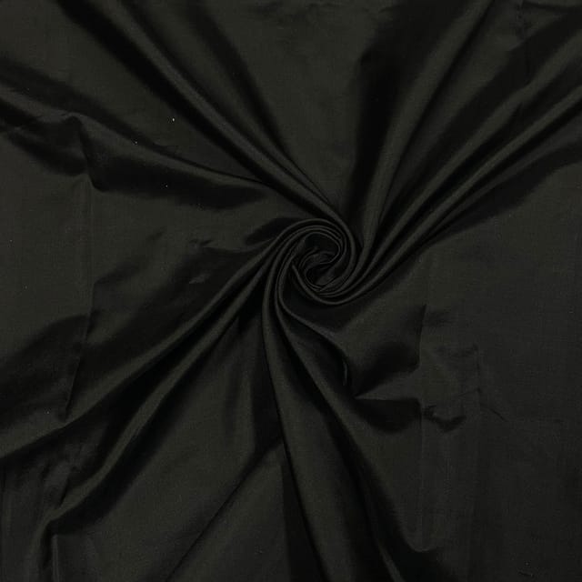 Black Colour Pure Satin Silk Fabric