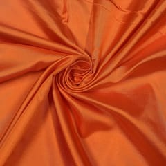 Dark Orange Colour Pure Satin Silk Fabric