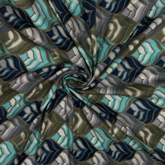 Multi Colour Muslin Printed Fabric