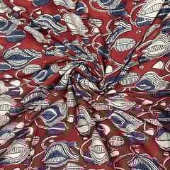 Red Colour Cotton Cambric Printed Fabric