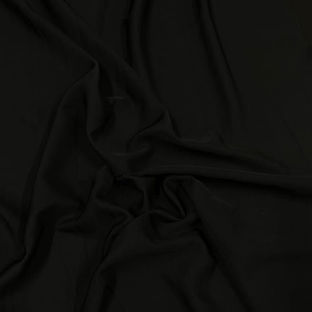 Black Colour Banana Crepe Fabric