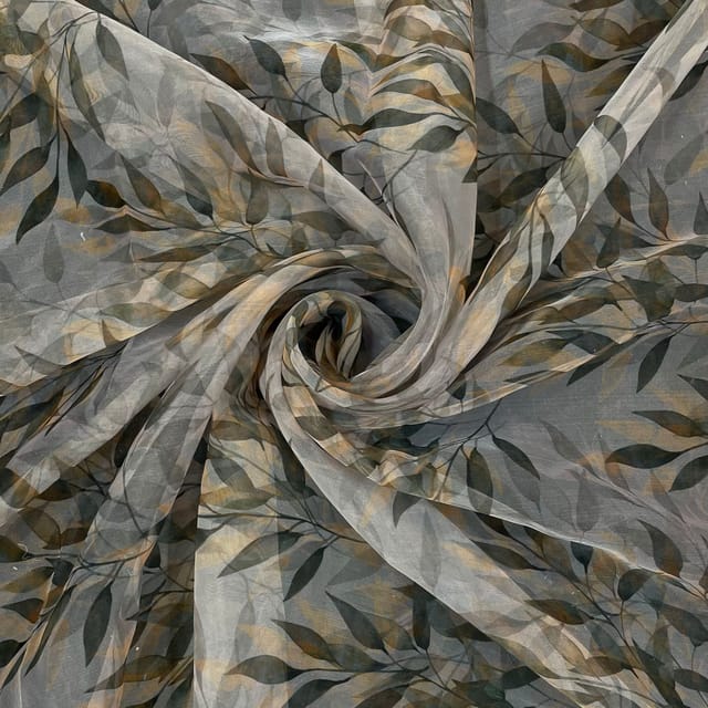 Multi Colour Organza Printed Fabric