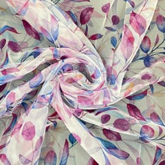 Multi Colour Organza Printed Fabric