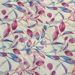 Multi Colour Organza Printed Fabric
