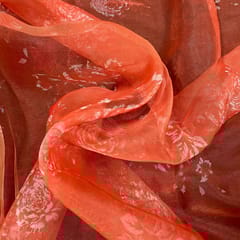 Multi Colour Organza Printed Fabric