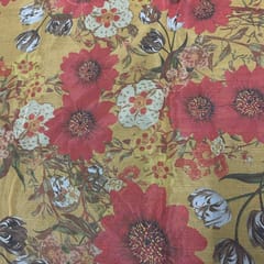 Multi Colour Organza Printed Fabric