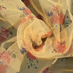 Multi Colour Organza Printed Fabric