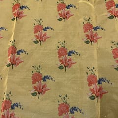 Multi Colour Organza Printed Fabric