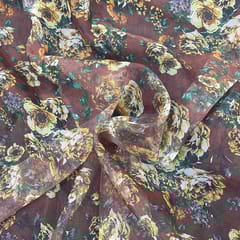 Multi Colour Organza Printed Fabric