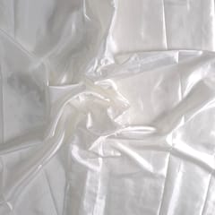 White Colour Poly Silk Fabric