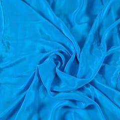 Firozi Blue Colour Crepe Fabric (N72D)