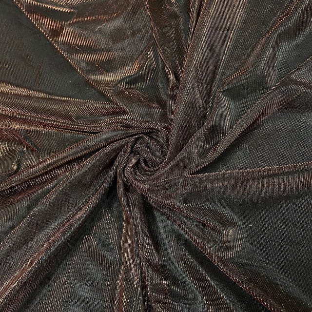 Rust Colour Disco Net Fabric