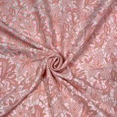 Peach Colour Imported Self Fabric
