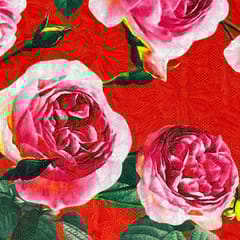 Red Colour Imported Printed Fabric