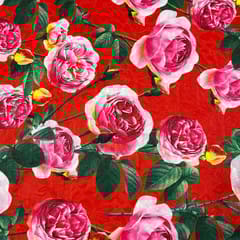 Red Colour Imported Printed Fabric