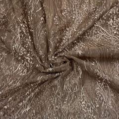 Mouse Colour Net Sequins Embroidered Fabric
