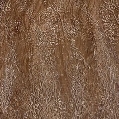 Mouse Colour Net Sequins Embroidered Fabric