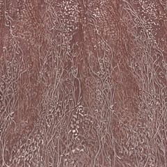 Pink Colour Net Sequins Embroidered Fabric