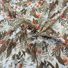 Multi Colour Muslin Printed Fabric