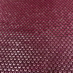 Beige Colour Net Embroidered Fabric