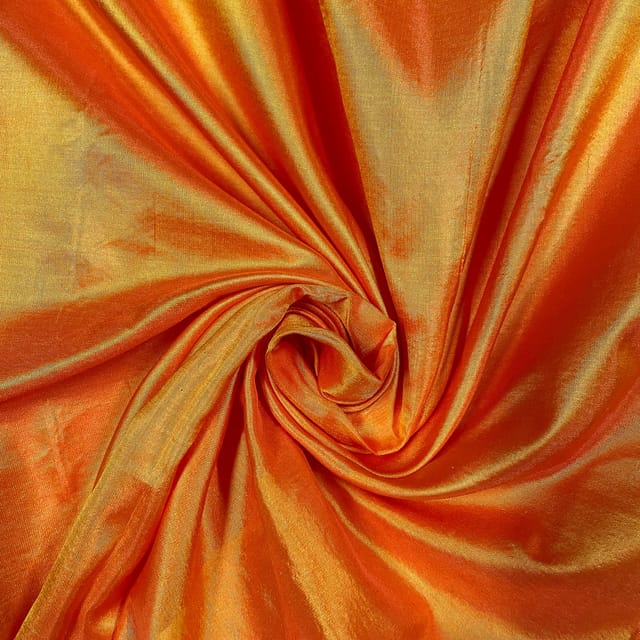 Orange Colour Pure Silk Fabric