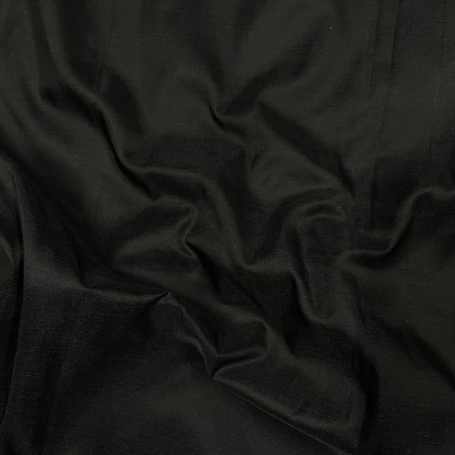 Black Colour Pure Silk Fabric