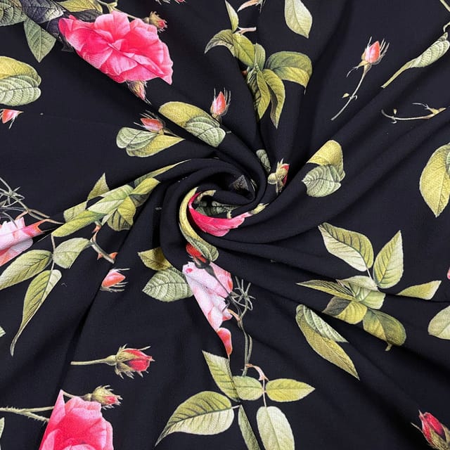 Multi Colour Georgette Printed Fabric