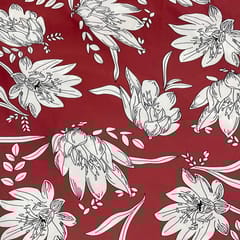 Multi Colour Heavy Crepe Printed Fabric