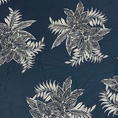 Multi Colour Heavy Crepe Printed Fabric