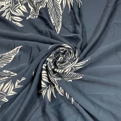 Multi Colour Heavy Crepe Printed Fabric