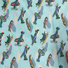 Multi Colour Swiss Cotton Printed Fabric