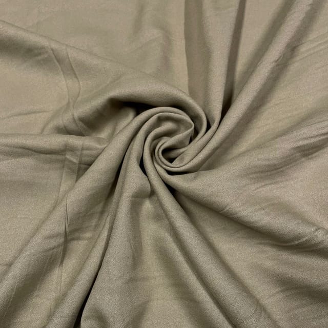 Dusty Olive Colour Moss Crepe Fabric (N236)